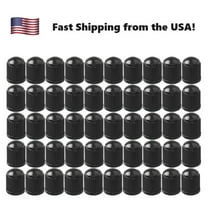 50x Valve Stem Caps Air Black Tire Covers Wheel Car/Truck/Golf Cart/ATV/Bike