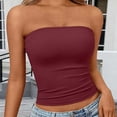thumbnail image 2 of IMENGL Women's Tank Tops Soft Strapless Tube Crop Basic No Shoulder Everyday Layering Blouse Casual Sleeveless Slim-Fit Camisole for Women,M-XXL, 2 of 5