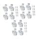 thumbnail image 3 of Herrajes para puertas correderas para armarios, Rodillos, Ruedas para puertas correderas para armarios, 12 piezas, 3 of 8