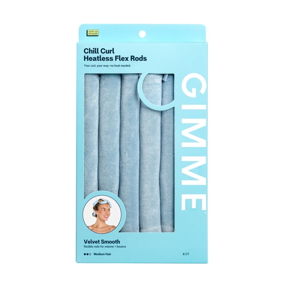Gimme Beauty Chill Curl Heatless Styling Flex Rods for Medium Hair - 6 Count