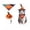 B004- Red, variant on Bandana for Dogs, Pet Halloween Costumes, Suitable for Small Dog Halloween Setups, Cat Holiday Styling, and Family Halloween Themed Photoshoots, Showcases Haunted Castle Pattern