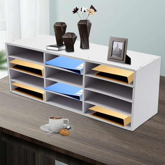 4-Tier Mail Sorter Organizer Countertop Literature Student Mailbox for Classroom