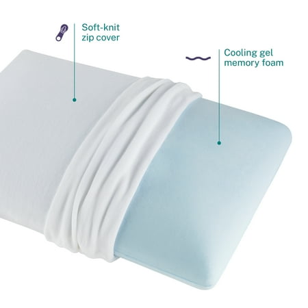 Sleep Innovations Classic Memory Foam Pillow, King Size, Breathable Knit Cover, 5-Year Warranty