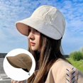 thumbnail image 4 of Wide Brim Hat Women Outdoor Beach Bucket Hat Visors Fisherman Cap Panama Caps, 4 of 5