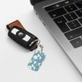 thumbnail image 6 of Goofa Lilies Flowers Printed Rectangular Metal Keychain Bag Charm Floral Charm for Purse Keys Metal Keyring Gift for Women Accessories, 6 of 7