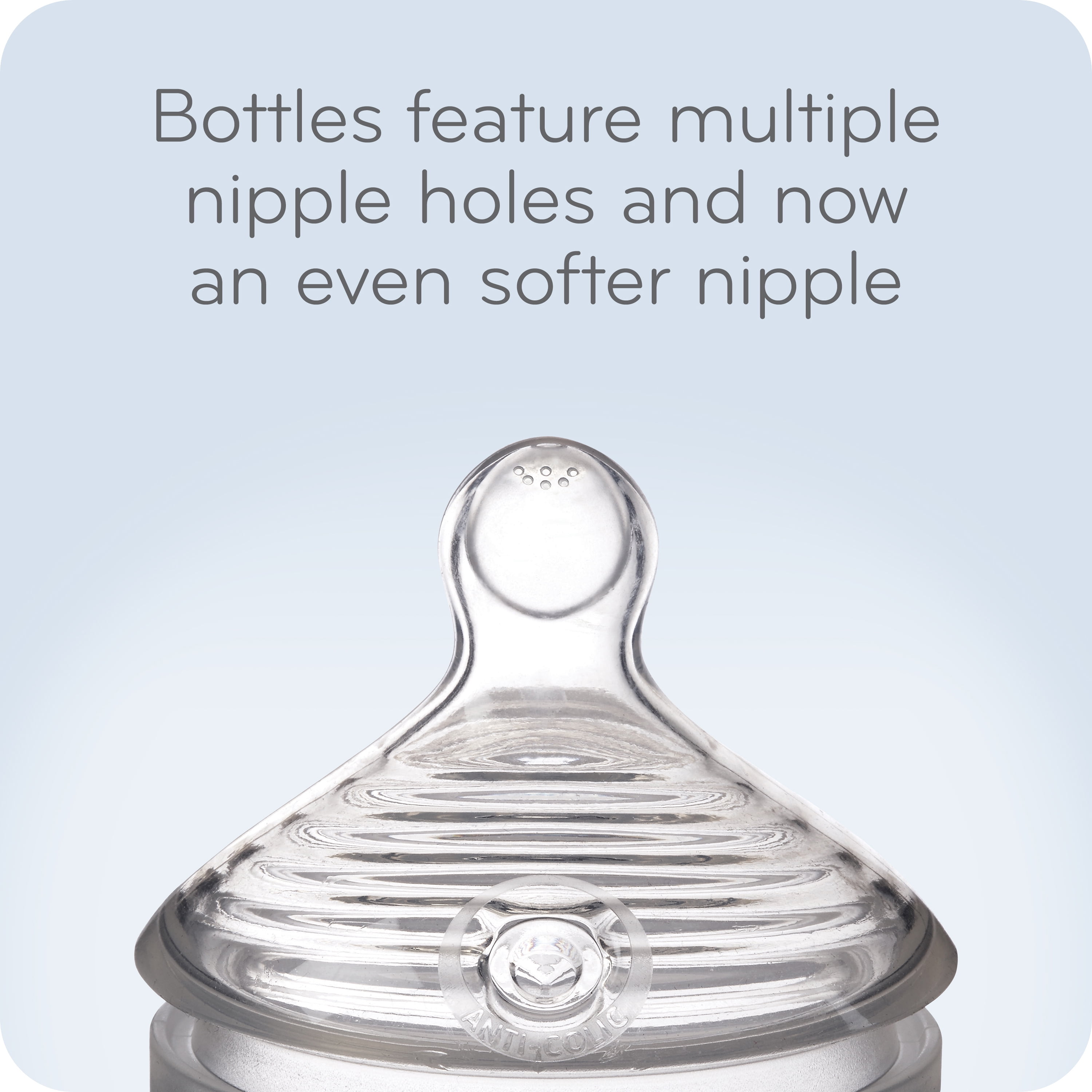 NUK Simply Natural Baby Bottles, 9 oz, 2-Pack, Boy