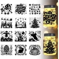 thumbnail image 5 of 12Pcs Forest Animals Silhouette Jar Cutouts Cutout Paper Window Cutout Paper Mountain ad Trees Plastic Silhouette Wall Cutout Paper Lamp Clings Decals Glass, 5 of 9