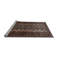 thumbnail image 2 of Ahgly Company Machine Washable Indoor Round Southwestern Light Blue Country Area Rugs, 3' Round, 2 of 4