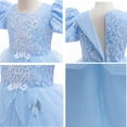 thumbnail image 4 of MAVLLY Princess Cinderella Dresses for Girls Halloween Party Cosplay Long Evening Costume Toddler Puffy Sleeve Blue Fancy Outfit  3-12 Years, 4 of 5