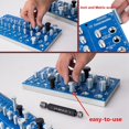 thumbnail image 5 of Bolt & Screw Gauge Standard & Metric Coarse & Fine Diameter, Length & Thread Pitch (Blue), 5 of 5