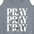 thumbnail image 3 of Instant Message - Pray On It, Pray Over It, Pray Through It - Women's Racerback Tank Top, 3 of 6