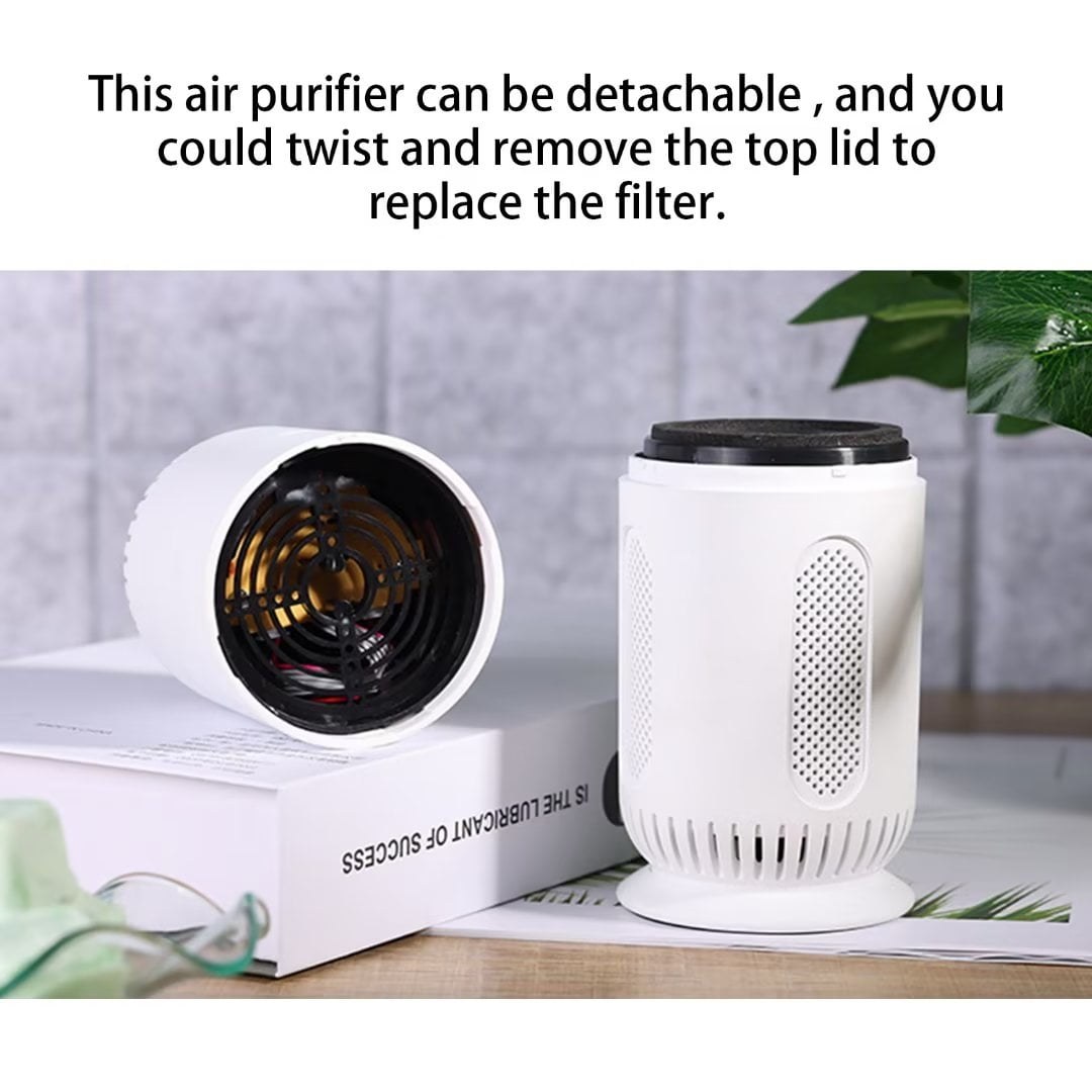 Trettitra HEPA Portable Desktop Air Purifier, Black