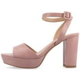 thumbnail image 3 of Journee Womens Nairri Vegan Leather Platform Heel Dress Sandals, Widths Available, 3 of 10