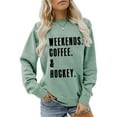 thumbnail image 2 of Women Blouses Womens Petite Pullover Skater Hoodies for Women Ladies Sweatshirts Pullover No Hood Long Tunic Sweatshirt Knitted Sweater for Sleeve Jacket Three Quarter Zip Sweatshirt plus Green L, 2 of 4