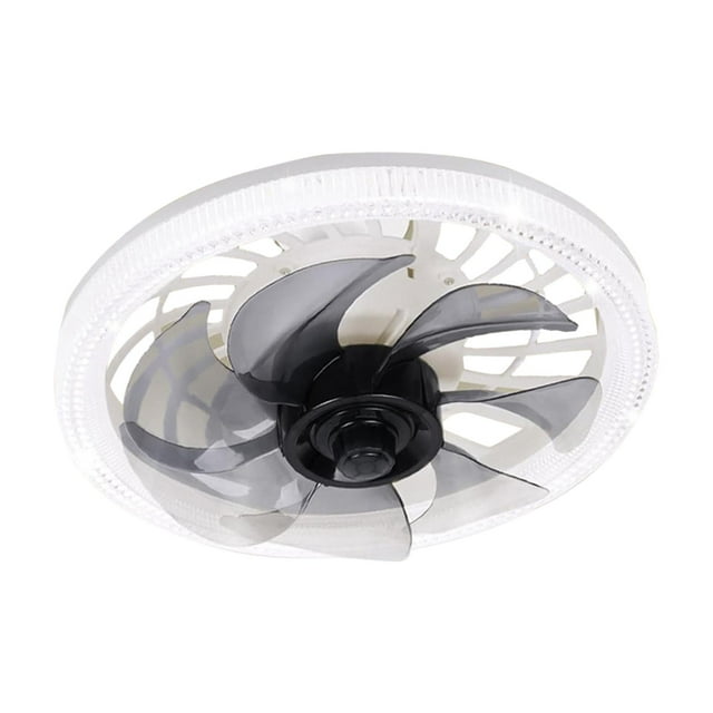 TISHITA Ceiling Fan with Light Adjustable Light Dia 12" for Home Dining Room Bedroom White