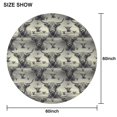 thumbnail image 6 of Gray Highland Cow Layer Pattern Round Tablecloth 60"x60",Wrinkle Wipeable Table Cloth for Kitchen Dining Room Picnic Patio Party, 6 of 6