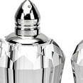 thumbnail image 4 of Mouth Blown Crystal Silver Pair of Salt & Pepper Shakers, 4 of 5