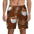 thumbnail image 3 of Uemuo Sloths Need More Coffee Pattern Mens Swim Trunks Quick Dry Board Shorts with Mesh Lining, Stretch Beach Shorts Quick Dry No-Chafing Board Shorts-XX-Large, 3 of 9