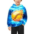 thumbnail image 4 of Toddler Hoodie Boys Baseball Cartoon Hooded Sweatshirt Printed Long Sleeve Athletic Pullover Soft Comfortable Fall Winter Outerwear Sweatshirt for Boys Multicolour 6 Years-7 Years, 4 of 5