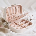 thumbnail image 5 of LotFancy Jewelry Organizer Box for Women, White Portable Jewelry Case for Girle, Double Layer, 5 of 7