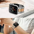 thumbnail image 2 of Fitlink Stainless Steel Metal Band for Apple Watch 45/44/42/41/40/38mm, Apple Watch Band Bracelet for Apple Watch Series 7 Apple Watch Series 6 Apple Watch Series 5/4/3/2/1(Silver/Rose-38mm/40mm), 2 of 7