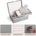 thumbnail image 4 of LQQBOX Graduation Gifts for Her - Trendy Jewelry Case, Personalized Gifts - Gray Jewelry Box | Birthday Gifts for Women Mothers Day Gifts for Women, Gray, 4 of 7
