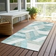 thumbnail image 6 of Addison Rugs Chantille Indoor/Outdoor Transitional Geometric Teal Washable Runner Rug, 2'3" x 7'6", 6 of 6