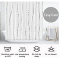 thumbnail image 5 of Grey and White Striped Fabric Shower Curtains Sets with Hooks,Bath Curtains Decorative with Weighted Hem, Waterproof Washable 72x72, 5 of 5