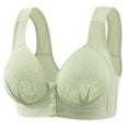 thumbnail image 2 of Front Closure Bras for Women Plus Size Breathable Moisture Wicking Wireless Wide Strap Push Up Bralettes Nursing Bra, 2 of 5