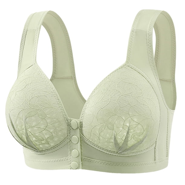 WILLBEST Brasier Sujetador De Lactancia Para Mujer, Cómodo, Transpirable, Con Copa Grande Y Orificios, Con Aro De Acero Absorbente Y Botón Frontal.