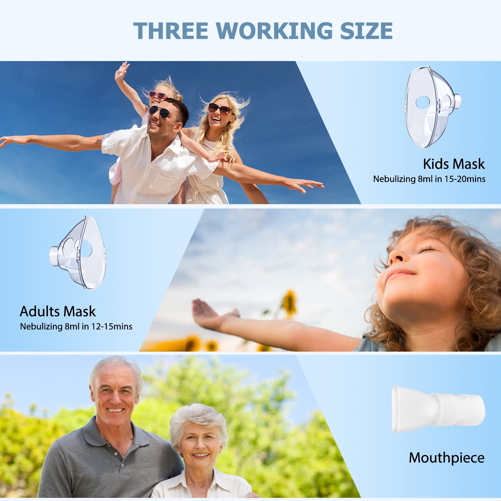 LYMAYTER Portable Humidifier Steam Inhaler USB/2AA B