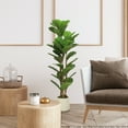 thumbnail image 2 of HOMCOM Faux Fiddle Leaf Fig Tree, 4FT Artificial Tree for Indoor Decor, 2 of 10