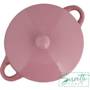 Servette Home Pink Polka Dot Soup Ceramic Bowls with Lids and Handles - Set of 4