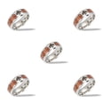thumbnail image 1 of Sonducket Anillo Bang Unisex de acero inoxidable, pareja estética, boda, cumpleaños, banquete, joyería artística de moda, regalo para padres, Tamaño 7 5piezas, 1 of 6