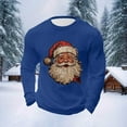 thumbnail image 4 of COSFO Shirts for Men Waffle Crewneck Christmas Long Sleeve Casual Shirts Pullover Loose Fit Graphic Tees, 4 of 5