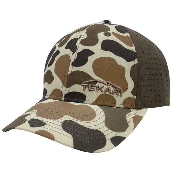 5 Panel Camo Ripstop Laser Cut Snap Back Curved Bill, OSFM