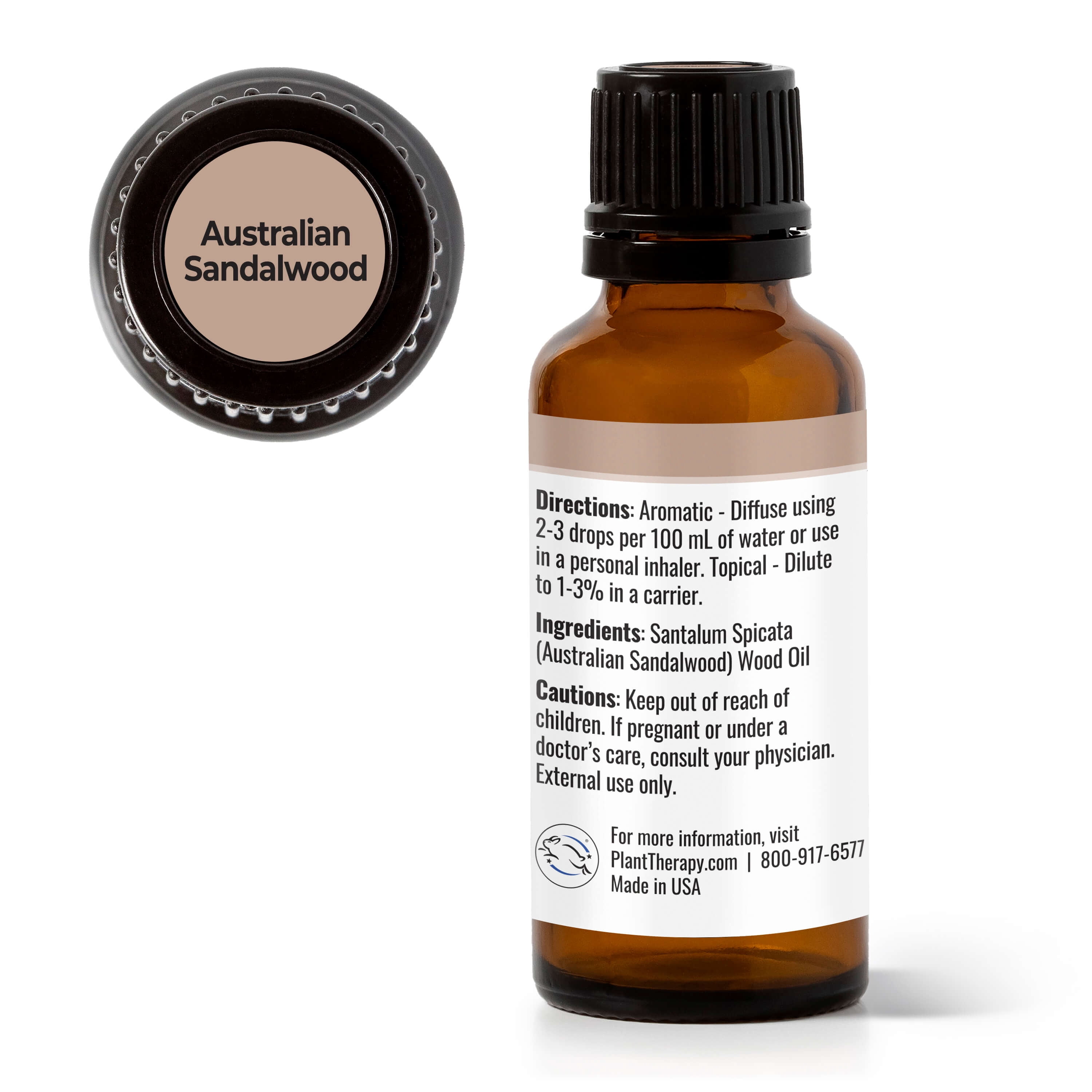 Plant Therapy Sandalwood Australian Essential Oil 100% Pure, Undiluted, Natural Aromatherapy, Therapeutic Grade 30mL (1 oz)