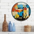 thumbnail image 3 of Yayeee Wall Clock Battery Operated 9.5" Silent Quartz Non-Ticking for Living Room Decor, Modern Cocktails, 3 of 8