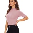 thumbnail image 3 of ORUYROP Chandail à Manches Courtes pour Femmes, Pull Ajusté en Jersey, 3 of 6