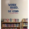 thumbnail image 4 of Work Hard, Be Kind To Each Other Vinyl Letters Stickers Wall Decals Art Inspirational Back to School Quote 23x22-Inch Deep Blue/Berry, 4 of 5