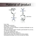 thumbnail image 4 of Pendientes colgantes de estrella, sencillos, combinables, con baño de plata, decorativos y exagerados para mujer, 4 of 7