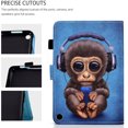 thumbnail image 4 of Allytech Fire HD 10 2021 Case 11th Generation, Slim Fit PU Leather Kickstand Smart Cover Auto Sleep Wake Flip Cover Shockproof Case for Amazon All-New Fire HD 10 2021/ Fire HD 10 Plus,Music Monkey, 4 of 8