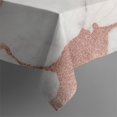 thumbnail image 5 of White Rose Gold Marble Pattern Square Tablecloth,Waterproof Square Table Cover,Wipeable Spillproof Washable Table Cover for Home Kitchen Party Decor 60"x60"(152x152cm), 5 of 6