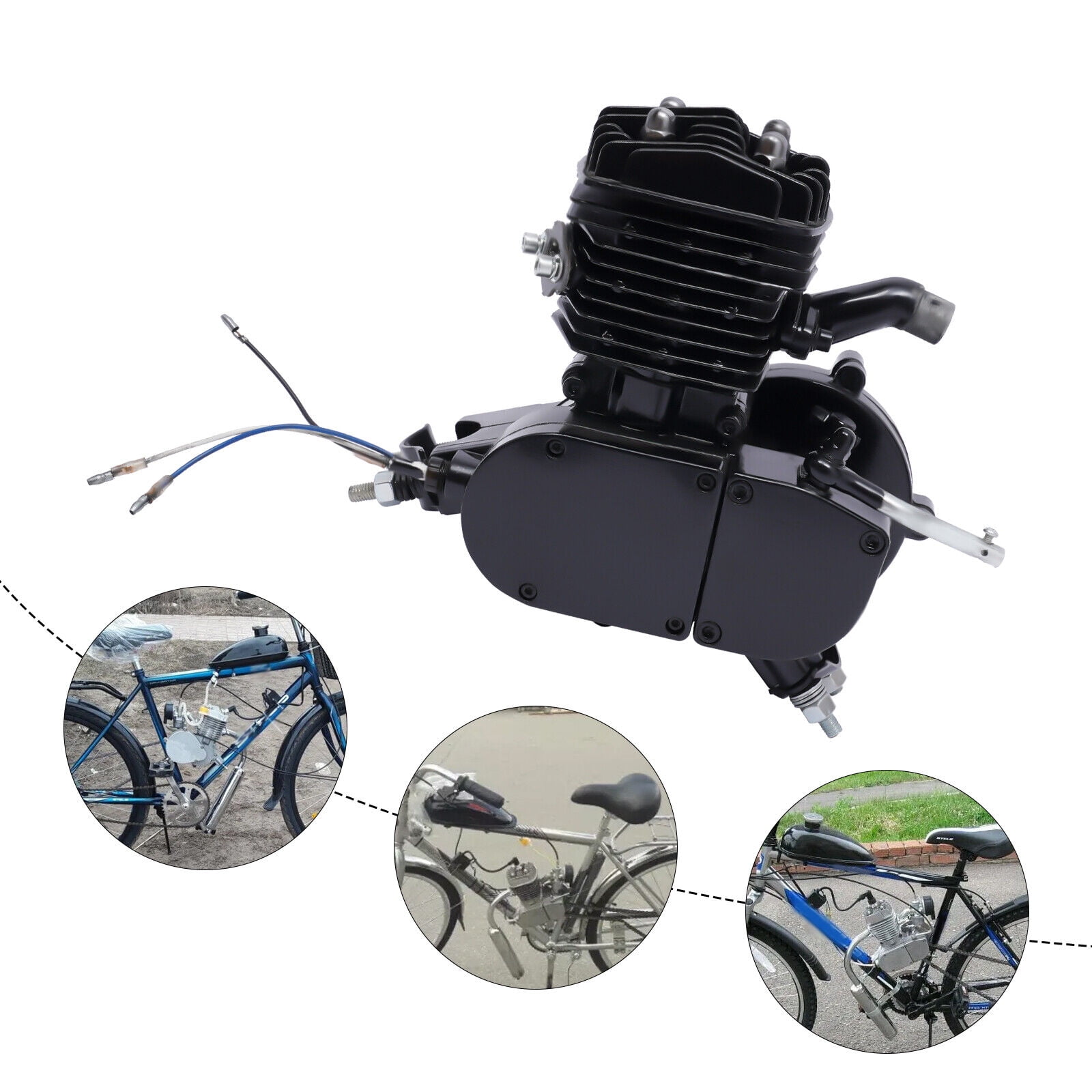 Full Set 80cc Bike Bicycle Motorized 2 Stroke Gas Motor Engine Kit Aluminum3.5kw Full Set Bike