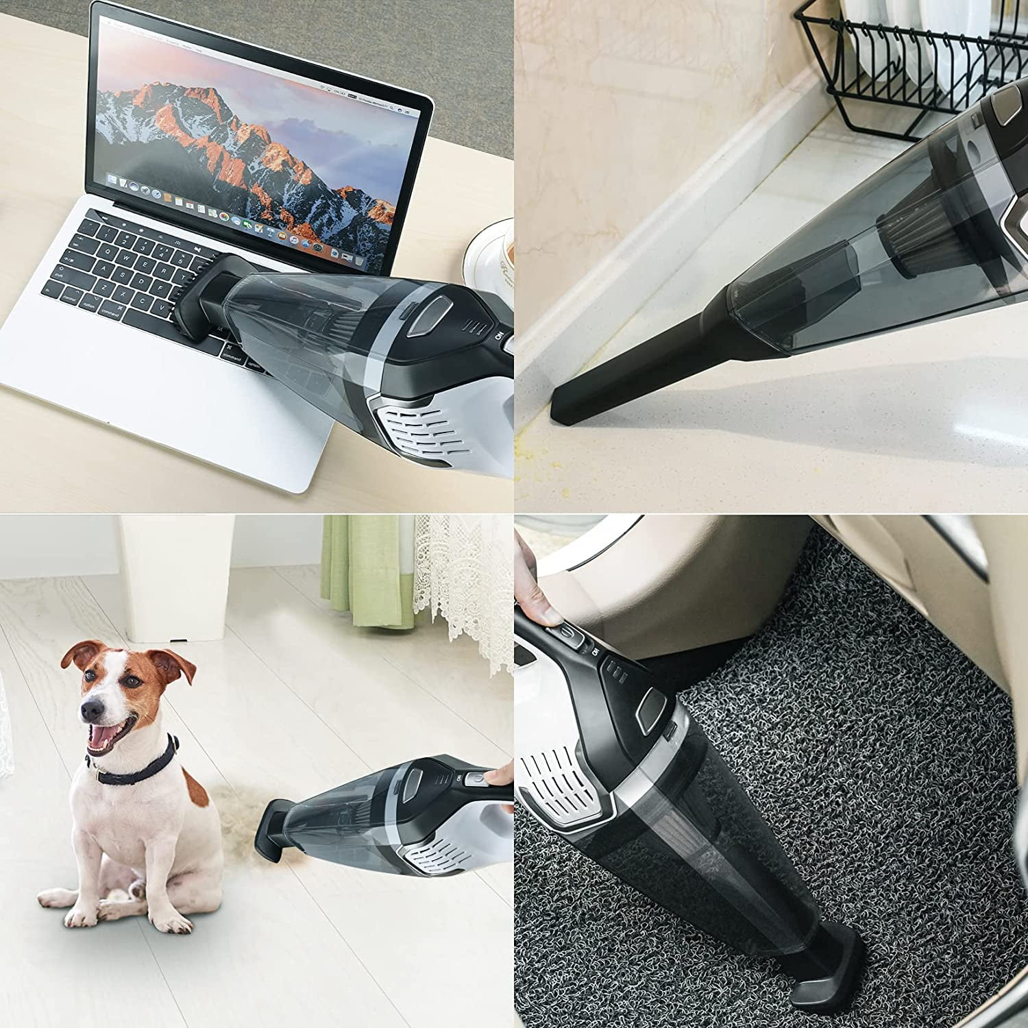 Homasy Handheld Vacuum Cordless HM207, Wet/Dry Dustbuster 30 Min Use