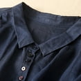 thumbnail image 4 of Mittory Women's Cotton Linen Shirts Summer Short Sleeve Mandarin Collar Chinese Frog Button Down Tops Loose Vintage Blouses, 4 of 6