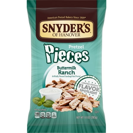 Snyder's of Hanover Pretzel Pieces, Buttermilk Ranch, 10 oz