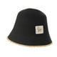 thumbnail image 5 of Sombrero de cubo para mujer, gorra de playa versátil y moderna para acampar, ir de compras, viajes por la calle Negro, 5 of 8
