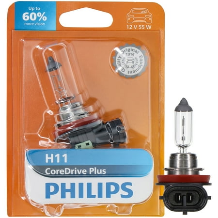 Philips CoreDrive Plus H11 Halogen Headlight Bulb, 1 Pack, Fits Select Vehicles