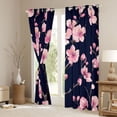 thumbnail image 3 of Homewish Pink Cherry Blossoms Blackout Curtains Set of 2 (52x84 Each), Japanese Style Window Curtains, Vintage Oil Printing Curtains and Drapes, Curtains and Drapes Bedroom Decor, 3 of 6